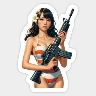 Pinup Girl Sticker